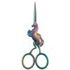 Forging Unicorn Embroidery Scissors with Rainbow Titanium 5.5 Inch AEB024