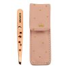 Slant Tweezer & PU Case with Rose Gold Stars BBT007