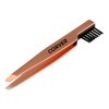 Stainless steel Slant Lash Tweezer with Brush Rose Gold BBT017